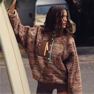 Free People Hit the Slopes Printed Pullover